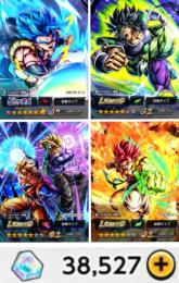 【iOS/刻の結晶38500個↑】8周年・4種コンプ！ゴジブル赤1凸【Zレベル1/初期垢】
