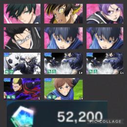 🌈リセマラ石52200 新蜂楽含む選手5 サポカ5 ガチャチケ134枚