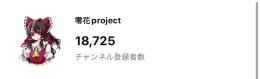 YouTubeアカウントチャンネル登録者1.87万人