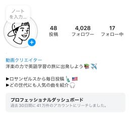【月間リーチ70万越え】5654人越え洋楽アカウント