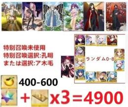 画像のキャラは所持中聖晶石4900個以上 果実400個以上+自選未使用