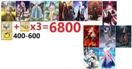 画像キャラ　石+呼符×3=聖晶石6800個相当　奏章4クリアした 即対応
