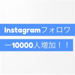 Instagramフォロワー10000人増加！(90日減少補填)
