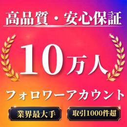 高品質・安心保証 フォロワー10万人オールドアカウント〈業界最大手〉〈取引1000件超〉