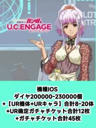 機種IOS ダイヤ200000-230000個+【UR機体+URキャラ】合計8-20体+UR确定ガチ