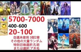【画像の所持】聖晶石5700～7000個、果実400～600低在庫,特別召喚未使用,即時対応