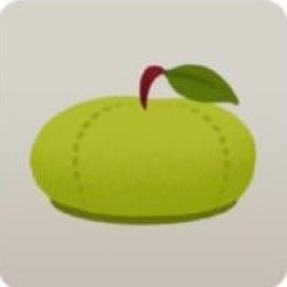 林檎ベレー帽・黄緑 ×3