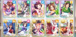 リセマラ　SSR5枚　駿川たづな、ニシノフラワー、トウカイテイオー、ファインモーション、他
