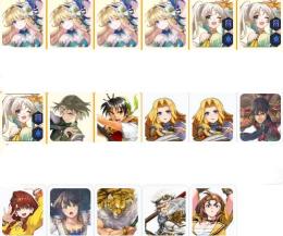 初期垢 17体 ミーナ3凸+マーレ2凸+リアン+ルック+ゲオルグ+メース+フースールー+