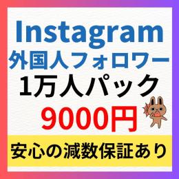 【1万人パック】Instagram多国籍フォロワー1万人増加