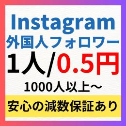 【人気】高品質Instagram多国籍フォロワー1000人増加代行