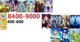 画像キャラ+聖晶石8400~9000個、奏2クリアした 即対応