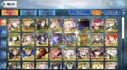 武蔵・水着武蔵宝具5・アルク宝具5・など所持　凸カレ２凸黒聖杯１