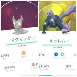 東京産色違いマグマッグ＆キュレル アカウント販売