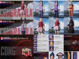 春野サクラスキン+日向ヒナタスキン+NARUTOボイスセレクトクレート+暁衣装他