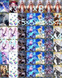 石1657個分‬🔵白完凸･幻想4･黒3･HPカレ4枚✨リリスら限定星5･4人宝具5✨人権