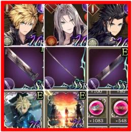 🌸初期垢🌸石７２万🌸ザックス&クラウド&セフィロス専用VCと完凸武器完備🌸