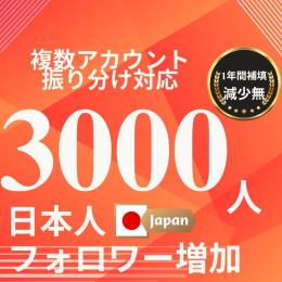 3000日本人フォロワー増やします！
