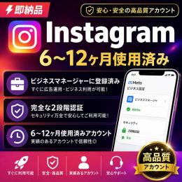 即納品 Instagram ×10 6～12ヶ月使用済み｜ビジネスマネージャー登録済み