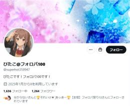 【高アクティブ】1から育てた日本人フォロワー1262人 気取り垢 Noシャドウバン
