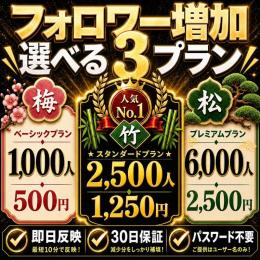 【人気サービス】インスタフォロワー増加！！｜選べる3プラン