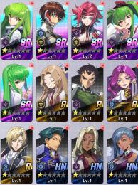 SRキャラクター　5体所持アカウント