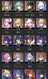 引退　レベル70　飲月2凸、鏡流、フォフォ、符弦、ゼーレ、羅刹