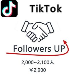 【2000人増加パック】TikTok　多国籍　フォロワー　30日保障　安心・安全【高品質】