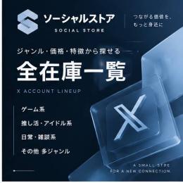 Xアカウント一覧｜商品情報と個別価格