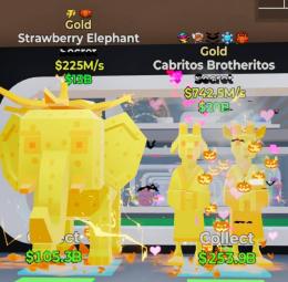 金の像とヤギセット！