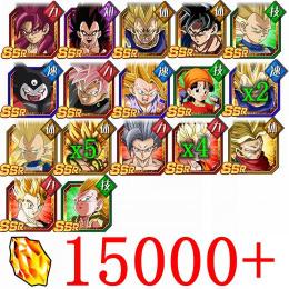 IOS 石15000以上 超コンビ 魔人ベジータ ゴマー等 LR55体以上