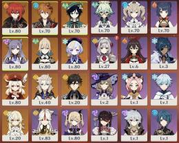 bz89 星5キャラ(9種10体) ディルック1凸 クレー タルタリヤ 七七