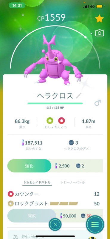 色違いヘラクロスアカウント ポケモンgo ゲームクラブ