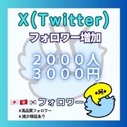 𝕏（Twitter）のアジア人🇯🇵🇭🇰🇰🇷フォロワー＋2000人増やします！【減少保証付】