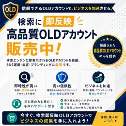 【自動納品🚀】検索即反映OLDアカウント販売｜運用・集客向け