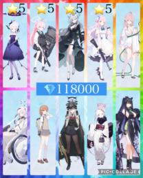 ✨希少💎118000ホシノ臨戦☆5 シロコテラー ヒナドレス☆5 ミカ☆5 水着ハナコ