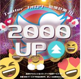 Twitterフォロワー2000人増!!! 1000円 フォロワー資産作りと信頼度に！