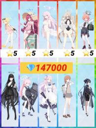 🏅希少初期垢💎14万イブキ水着☆5イロハ水着☆5御坂美琴ナギサ水着☆5ミカ水着☆5ネル制服☆5