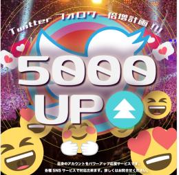 割引価格！Twitterフォロワー5000人増!!! 2000円 フォロワー資産作りと信頼度に！