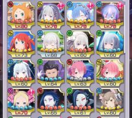 星3キャラ25体 聖夜エミリア 聖夜ラム 鬼レム ユリウス プリシラ ミミ