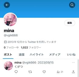 【最終値下げ】フォロワー 1000↑ Twitter アカウント 気取り垢 シャドウバンなし 