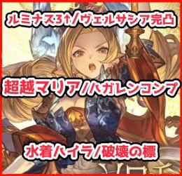 破壊の標/ハガレンコンプ/超越マリア/ルミナス3↑/水着ハイラ/六竜天司石コンプ