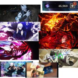 ランク1初期垢 廻珠46000 2周年キャラ残滓コンプ　乙骨1凸　領域五条　上下一心