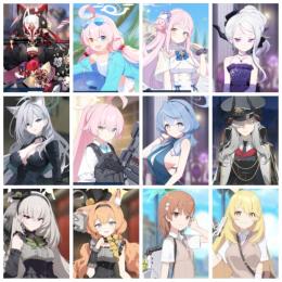 ⑧限定キャラ12人　臨戦水着ホシノ　クロコ　ミカ　ドレスヒナ等　リセマラ垢