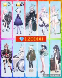 ✨神初期垢💎120000ホシノ臨戦☆5 シロコテラー ヒナドレス☆5 ミカ 水着ハナコ