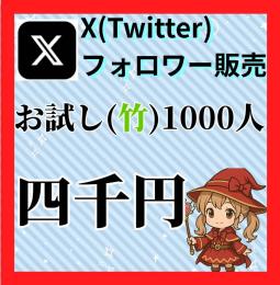 【最高品質】X(Twitter)フォロワー販売 お試し(竹)/業界最安値/補償付/即日対応/秘密厳守
