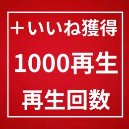 再生回数 1000回 増加〈365日間保証〉〈いいね付き〉〈増加速度◎〉〈収益化◎〉