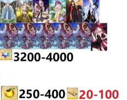 聖晶石3200~4000個+キャストリア+諸葛孔明+水着スカディ+コヤンスカヤ+オベロン+マーリン+