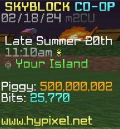 Hypixel Skyblock 500m コイン 1M = 12円