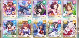 リセマラ　SSR8枚(6種)　キタサンブラック2凸、ニシノフラワー、トウカイテイオー、他